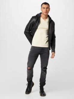 Freaky Nation Leren Jassen Tussenjas The Hood-FN Heren Zwart -Jack & Jones Winkel 002b6cebe4c17bf4605953a857ee6ea4