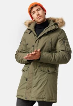 Indicode Jeans Parkas Winterparka Jarl Heren Kaki -Jack & Jones Winkel 05897738e9b98e90b5583a46be8462c9