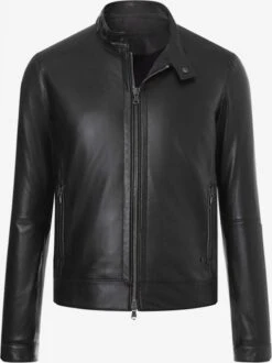 Leren Jassen Tussenjas Toto Heren Zwart