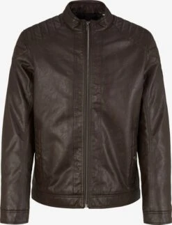 Tom Tailor Leren Jassen Tussenjas Heren Donkerbruin