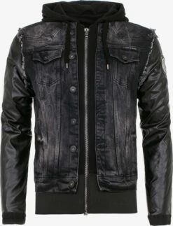 Cipo & Baxx Spijkerjassen Tussenjas Blox Heren Zwart