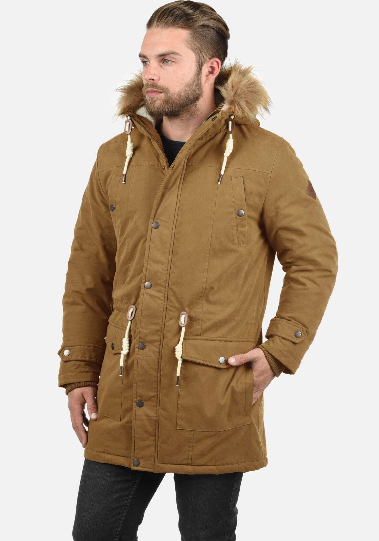 Parkas Winterparka SOLID Dry Parka Heren Bruin 4 Parkas Winterparka SOLID Dry Parka Heren Bruin - Afbeelding 2