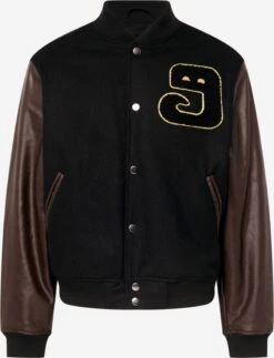 GRIMEY Leren Jassen Tussenjas LUST MANTRA Heren Zwart