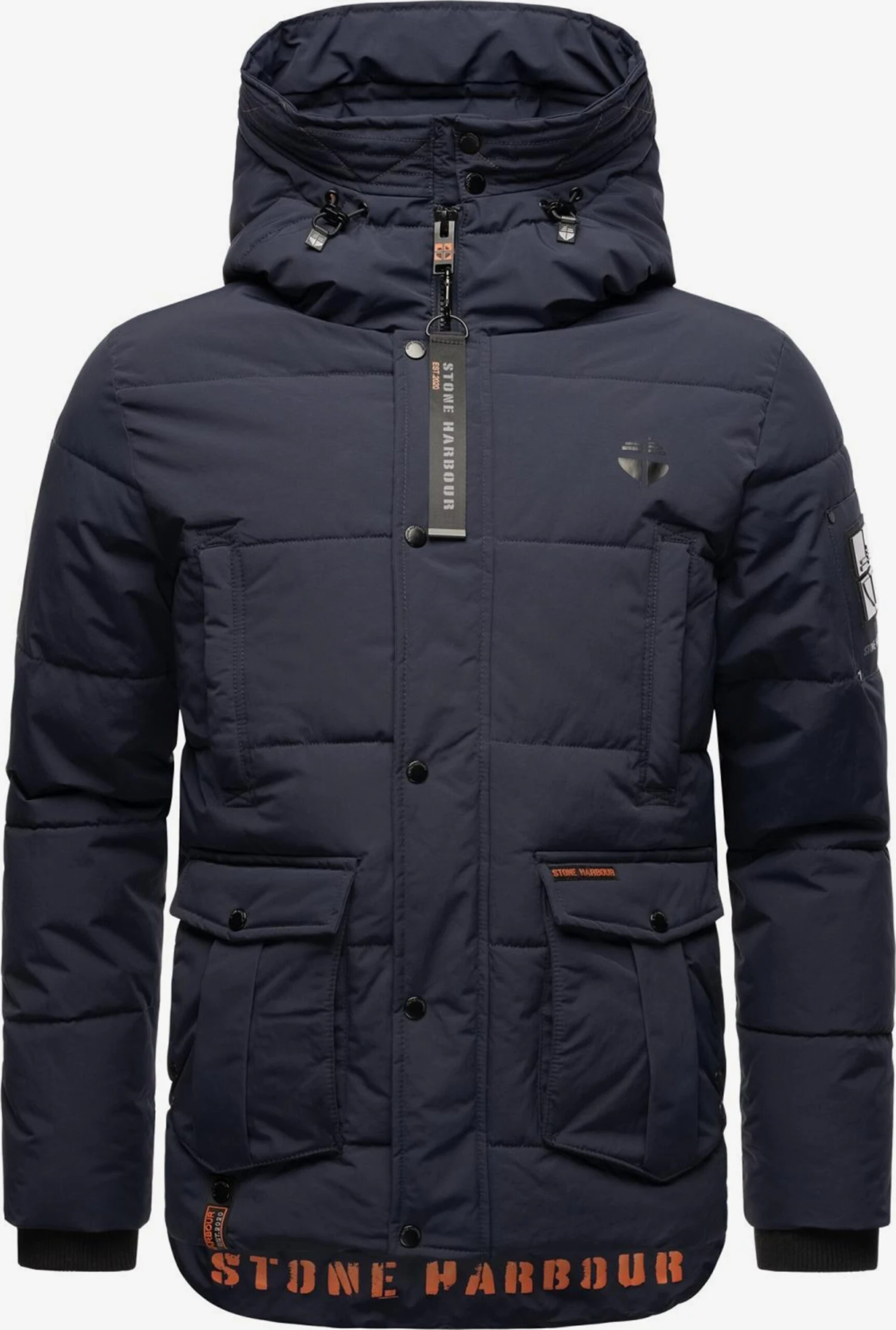 Winterjassen Winterjas Admaroo Heren Navy 3 Winterjassen Winterjas Admaroo Heren Navy