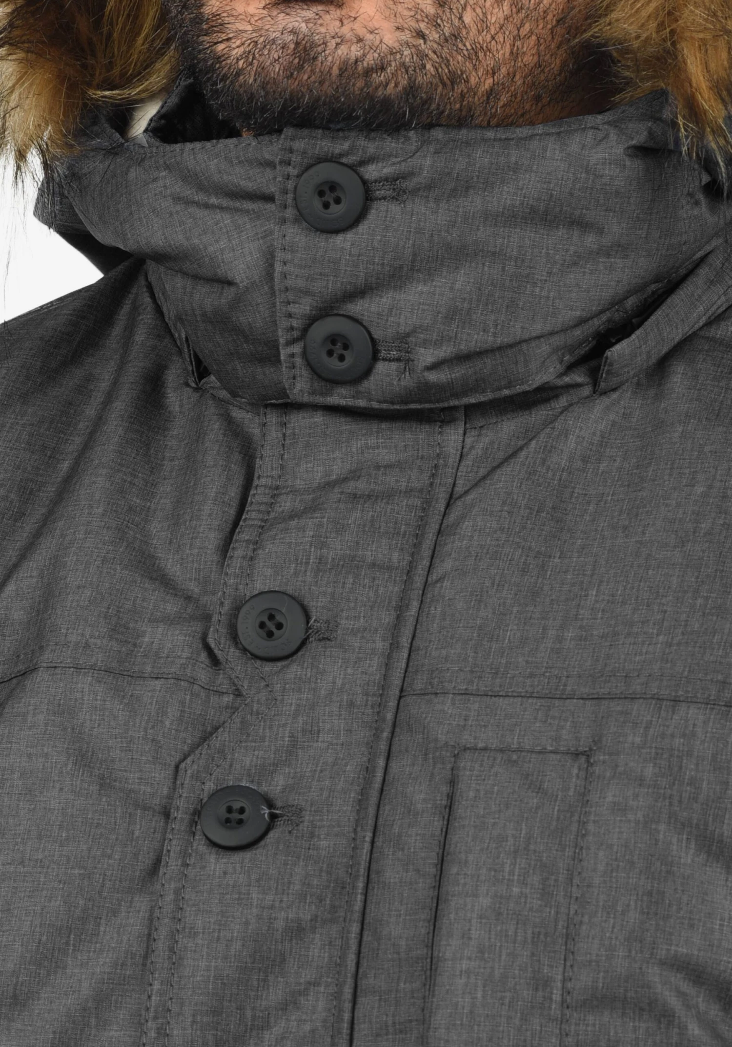 Solid Parkas Winterparka Octavus Heren Zwart Gemêleerd 6 Solid Parkas Winterparka Octavus Heren Zwart Gemêleerd - Afbeelding 4