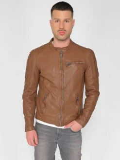 Mustang Leren Jassen Tussenjas 31021311 Heren Cognac -Jack & Jones Winkel 29a28812e7f40350ae9b32984594b3d5