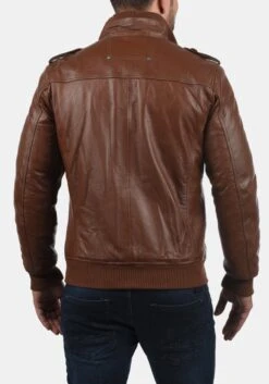 Solid Leren Jassen Tussenjas Heren Bruin -Jack & Jones Winkel 2c748c00ae1162e289f9fcb42205c118