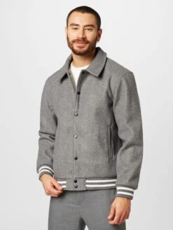 Tussenjassen Tussenjas Varsity Heren Grijs Gemêleerd -Jack & Jones Winkel 373d868b189652a5de08e596714e941c