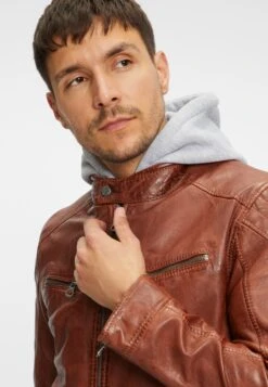 GIPSY Leren Jassen Tussenjas Lyron Heren Bruin / Cognac -Jack & Jones Winkel 376692bb6d2fbd1214e7f1e7f5375214