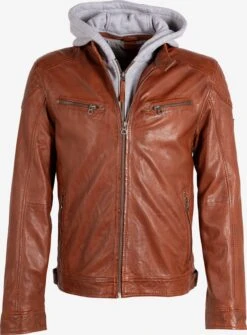 GIPSY Leren Jassen Tussenjas Lyron Heren Bruin / Cognac