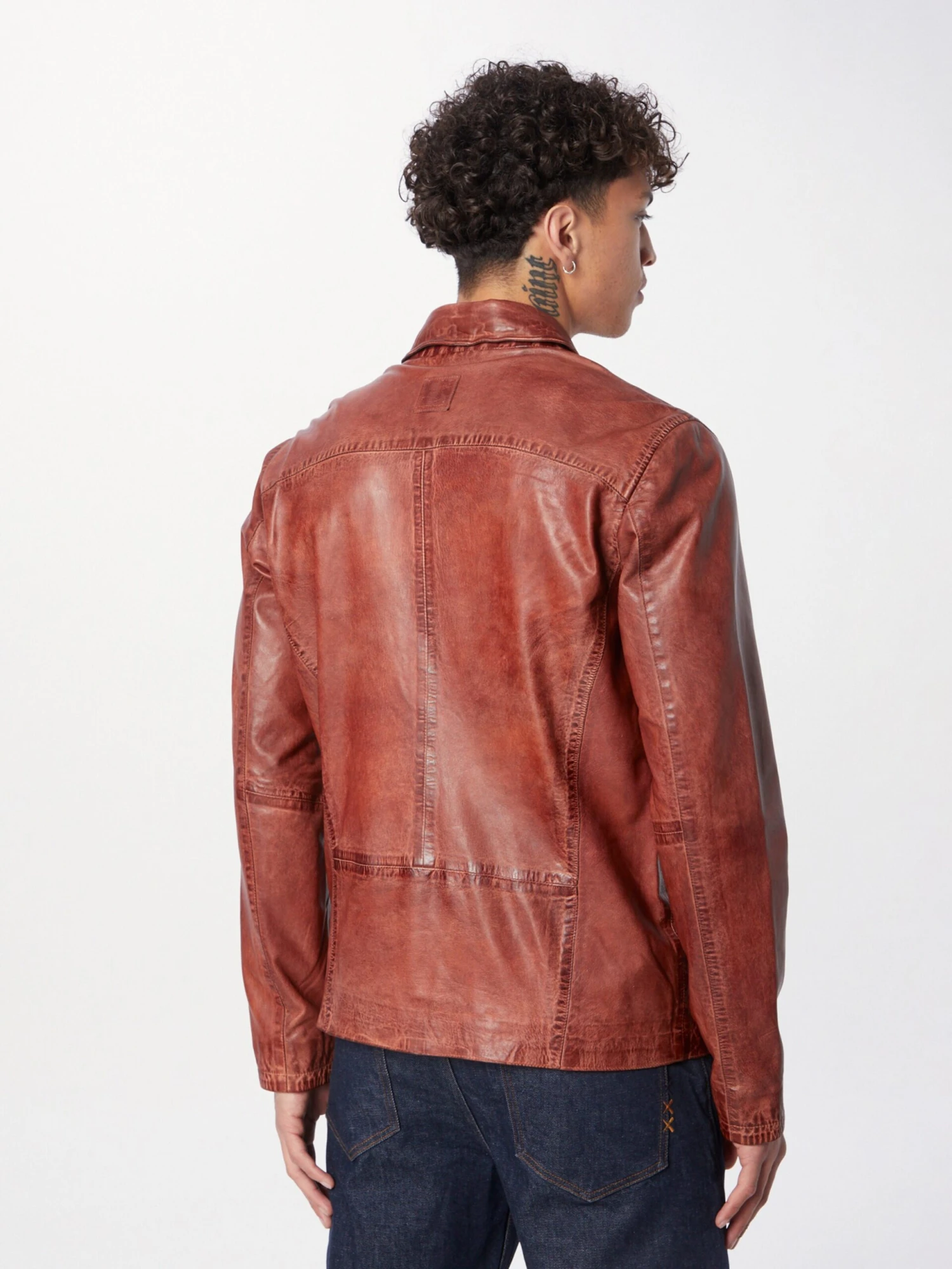 Freaky Nation Leren Jassen Tussenjas Aalborg Heren Roestbruin 6 Freaky Nation Leren Jassen Tussenjas Aalborg Heren Roestbruin - Afbeelding 4