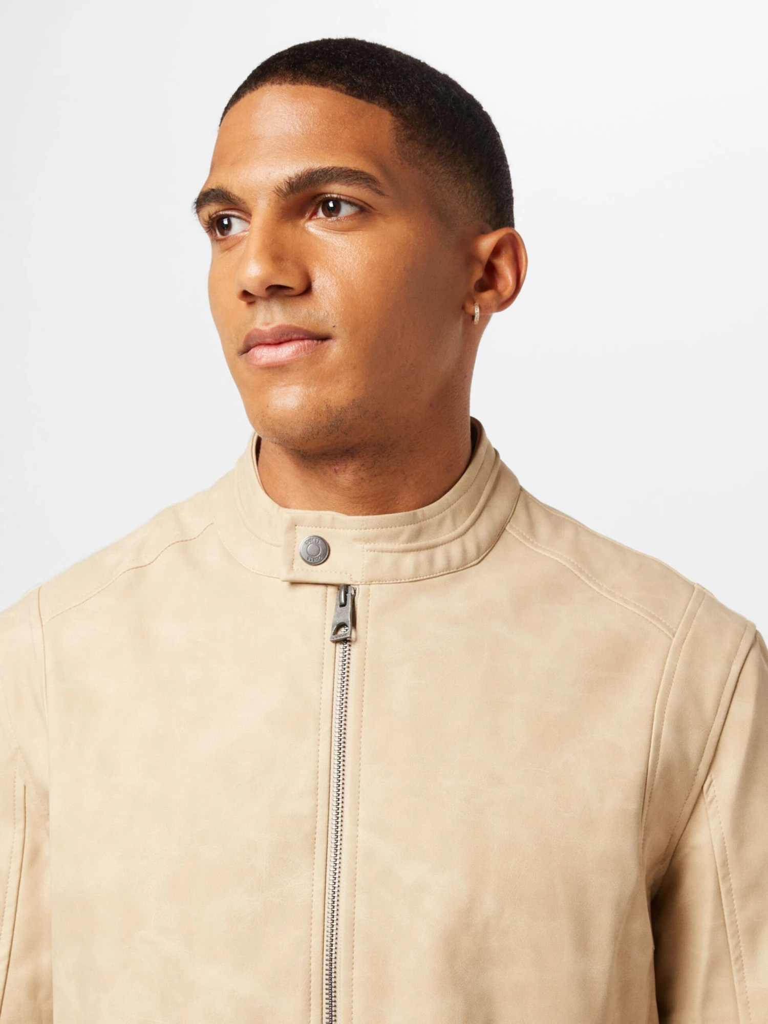 Guess Leren Jassen Tussenjas Heren Sand 4 Guess Leren Jassen Tussenjas Heren Sand - Afbeelding 2