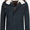 Indicode Jeans Parkas Winterparka Fann Heren Zwart