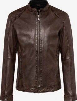 Freaky Nation Leren Jassen Tussenjas Great Guy Heren Bruin