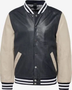 GIPSY Leren Jassen Tussenjas Heren Nachtblauw