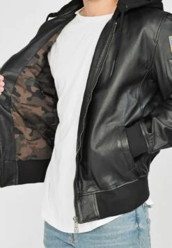 Top Gun Leren Jassen Tussenjas TG20212111 Heren Zwart -Jack & Jones Winkel 49112a6370e71adb006659332e853d9a