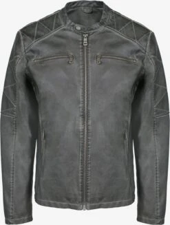 Freaky Nation Leren Jassen Tussenjas FNB-709-FN Heren Antraciet