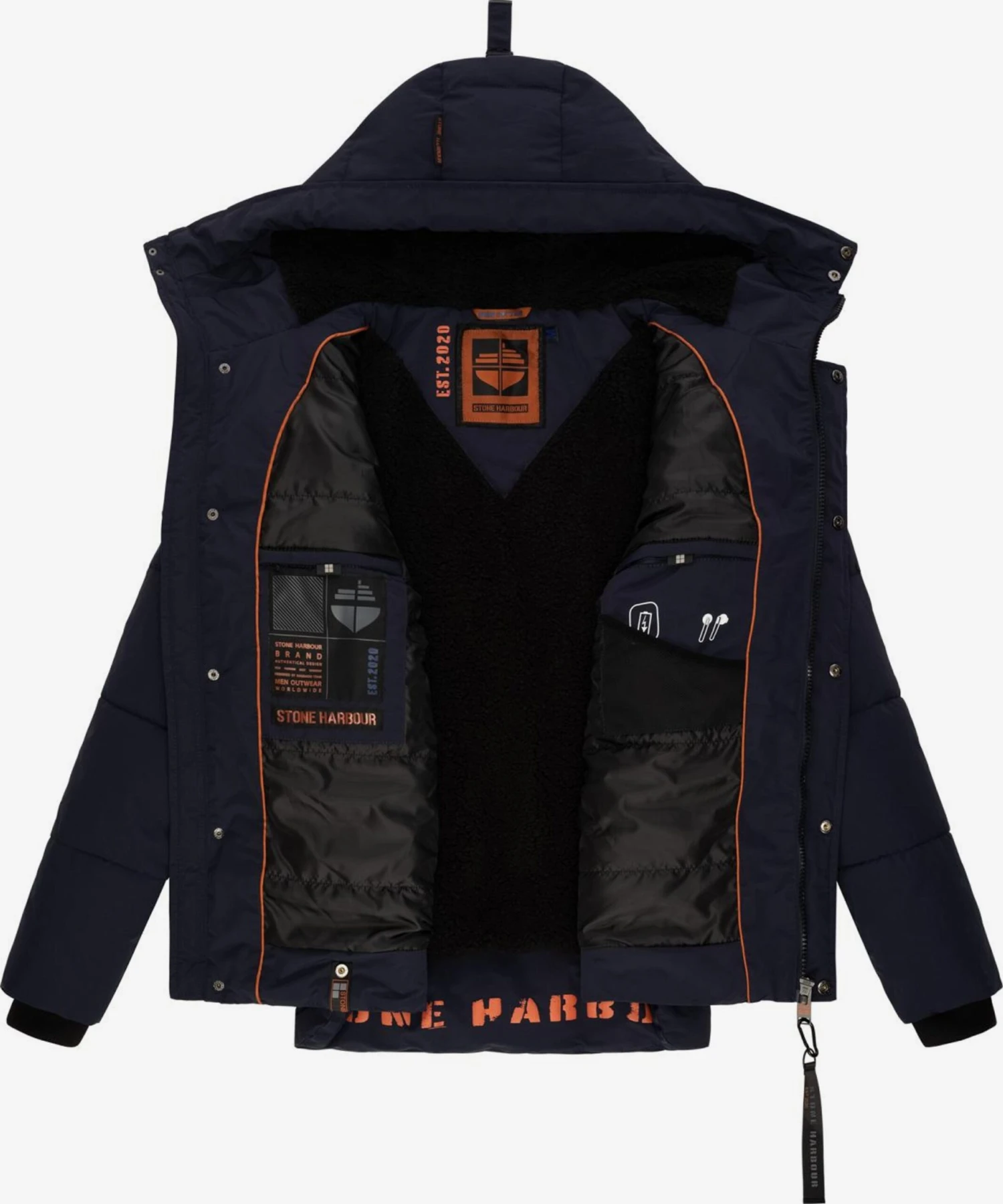 Winterjassen Winterjas Admaroo Heren Navy 8 Winterjassen Winterjas Admaroo Heren Navy - Afbeelding 6