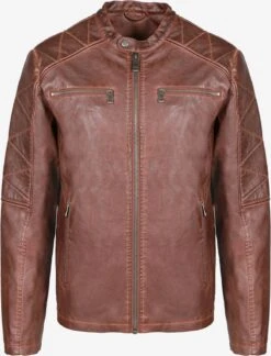 Freaky Nation Leren Jassen Tussenjas FNB-709-FN Heren Bruin