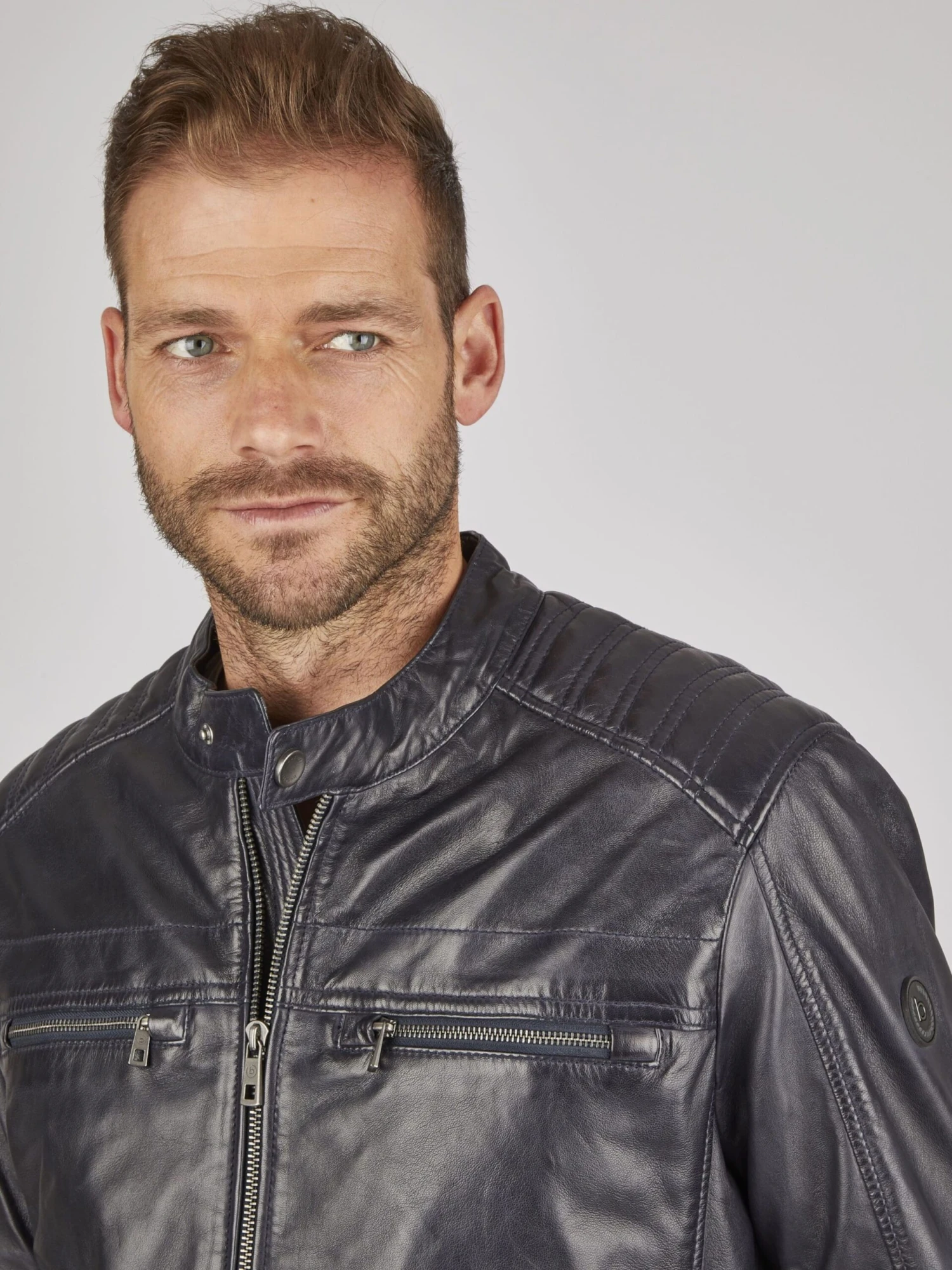 Bugatti Leren Jassen Tussenjas Heren Donkerblauw 7 Bugatti Leren Jassen Tussenjas Heren Donkerblauw - Afbeelding 5