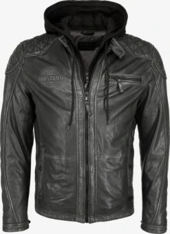 Mustang Leren Jassen Tussenjas Heren Grijs