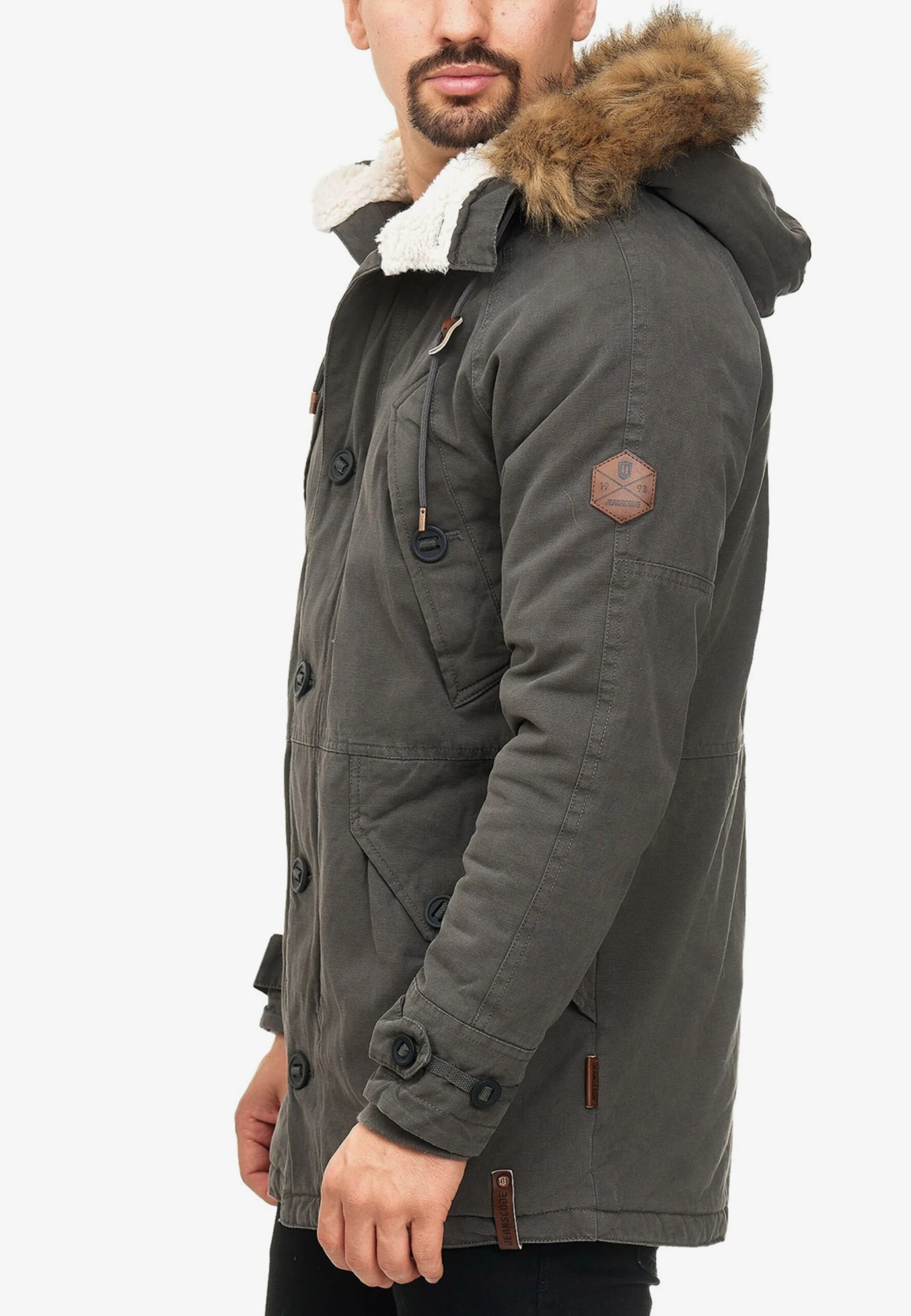 Indicode Jeans Parkas Winterparka Fann Heren Donkergrijs 8 Indicode Jeans Parkas Winterparka Fann Heren Donkergrijs - Afbeelding 6