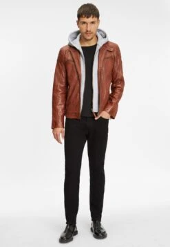 GIPSY Leren Jassen Tussenjas Lyron Heren Bruin / Cognac -Jack & Jones Winkel 75ed013af506cc5799b2222643499ac5