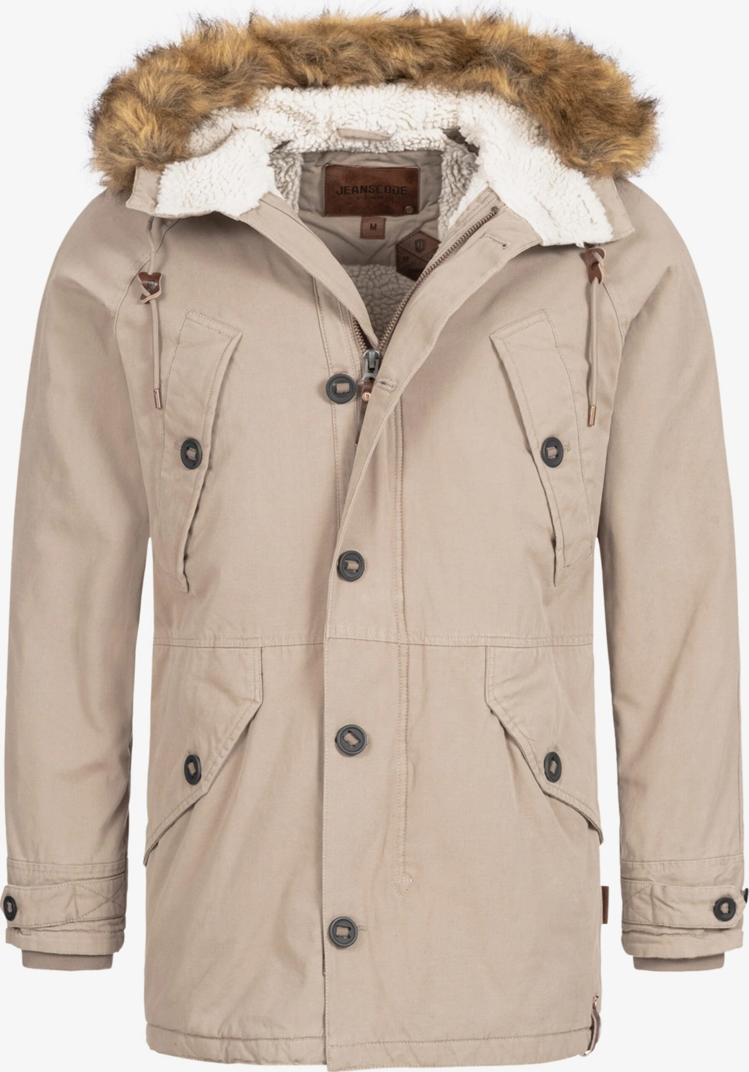 Indicode Jeans Parkas Winterparka Fann Heren Beige 3 Indicode Jeans Parkas Winterparka Fann Heren Beige
