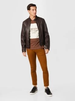 GIPSY Leren Jassen Tussenjas Brody Heren Kastanjebruin -Jack & Jones Winkel 8500ed9b4aa0aa80122228b823b427ed