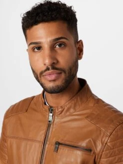 Maze Leren Jassen Tussenjas Rocha Heren Cognac -Jack & Jones Winkel 8a2a954eeae414bfe1021299ec956e42