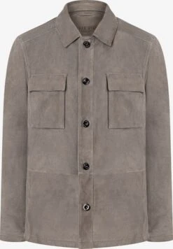 Leren Jassen Tussenjas Henri Heren Grijs