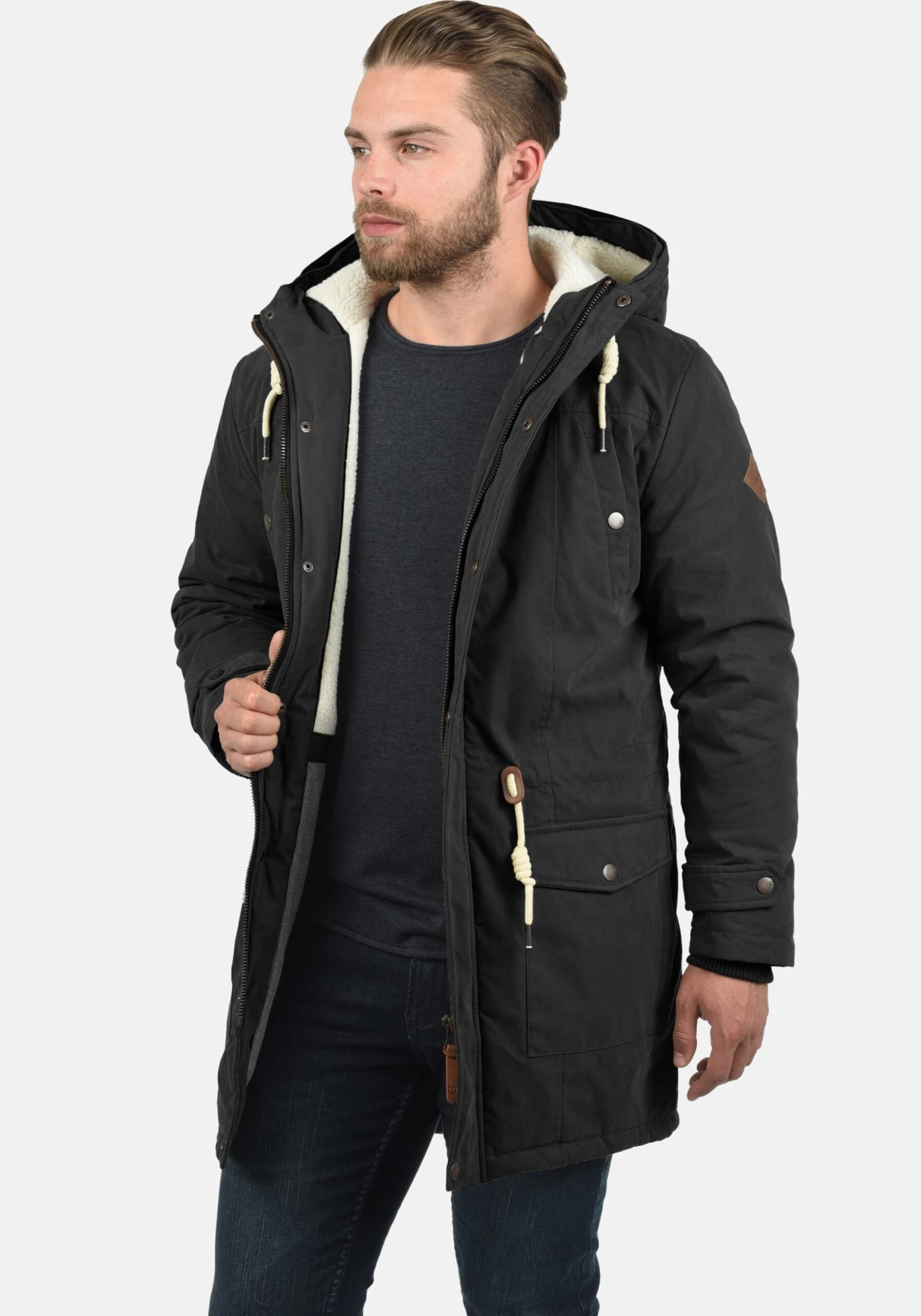 Parkas Winterparka SOLID Dry Parka Heren Zwart 5 Parkas Winterparka SOLID Dry Parka Heren Zwart - Afbeelding 3