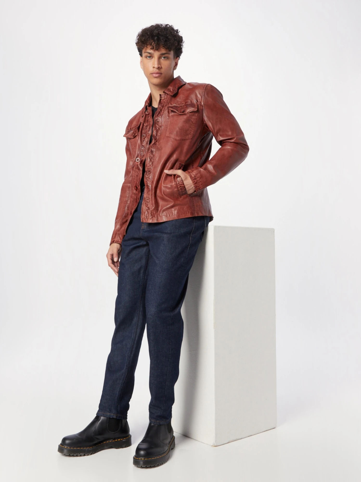 Freaky Nation Leren Jassen Tussenjas Aalborg Heren Roestbruin 7 Freaky Nation Leren Jassen Tussenjas Aalborg Heren Roestbruin - Afbeelding 5