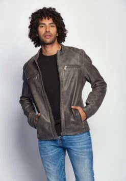 Maze Leren Jassen Tussenjas Flint Heren Grijs -Jack & Jones Winkel 99473c12d03a58595880f27a74d8ed72