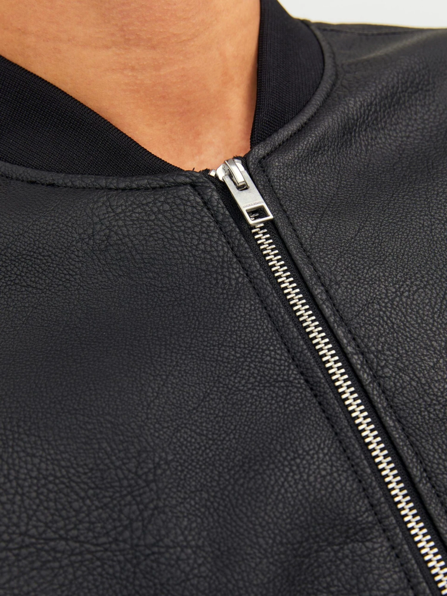 Jack & Jones Leren Jassen Tussenjas Rocky Heren Zwart 8 Jack & Jones Leren Jassen Tussenjas Rocky Heren Zwart - Afbeelding 6