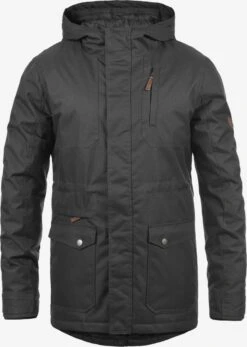 Solid Parkas Winterparka Bello Long Heren Donkergrijs