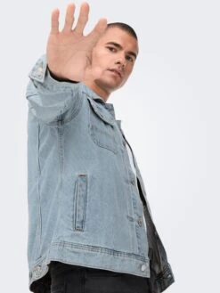 Only & Sons Spijkerjassen Tussenjas Duke Heren Blauw -Jack & Jones Winkel a7285c3f6247ae943ec7a3d589199733