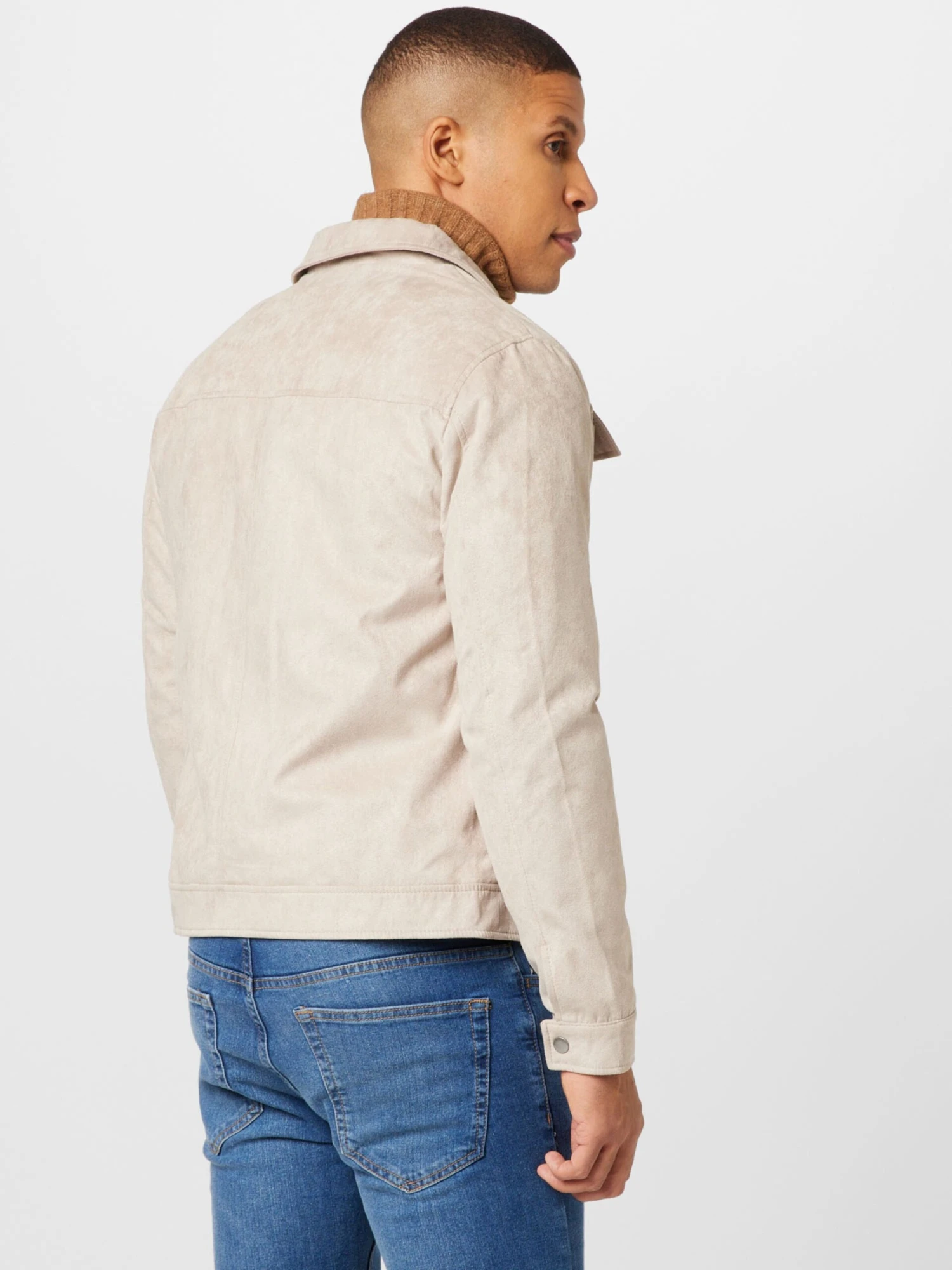 Jack & Jones Leren Jassen Tussenjas ROCKY PAYTON Heren Beige 5 Jack & Jones Leren Jassen Tussenjas ROCKY PAYTON Heren Beige - Afbeelding 3