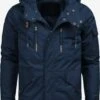 Indicode Jeans Winterjassen Winterjas Elmhurts Heren Navy