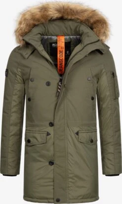 Indicode Jeans Parkas Winterparka Jarl Heren Kaki