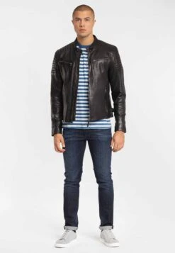 GIPSY Leren Jassen Tussenjas Chester Heren Zwart -Jack & Jones Winkel bb2ba906f32fdd504f39b11f2eb5a807