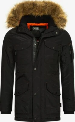 Indicode Jeans Parkas Winterparka Carpelan Heren Zwart