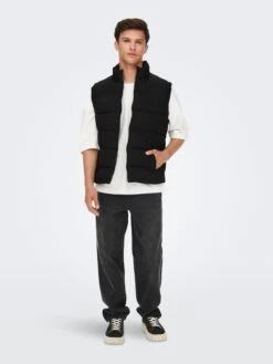Only & Sons Bodywarmers Bodywarmer Melvin Heren Zwart -Jack & Jones Winkel bbf3ebc1127b25cf14a1fe563c47585c