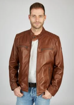Bugatti Leren Jassen Tussenjas Heren Cognac -Jack & Jones Winkel c129ede01f588c299bdec4eac0a70559
