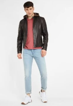 GIPSY Leren Jassen Tussenjas RYLO LAKEV Heren Bruin / Donkerbruin -Jack & Jones Winkel cab3a90c8f48180f0772c86c711b3574