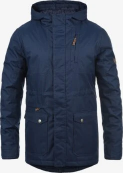 Solid Parkas Winterparka Bello Long Heren Donkerblauw