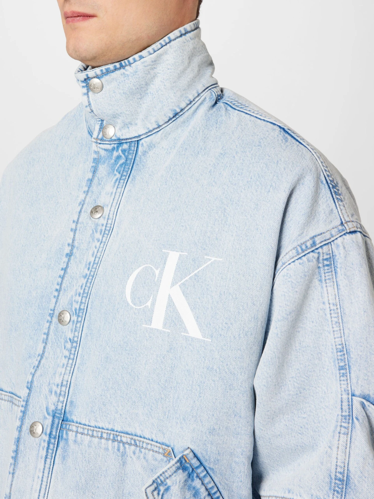 Calvin Klein Jeans Spijkerjassen Tussenjas Heren Lichtblauw 7 Calvin Klein Jeans Spijkerjassen Tussenjas Heren Lichtblauw - Afbeelding 5