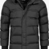 Indicode Jeans Parkas Winterparka Leugene Heren Zwart