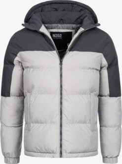 Indicode Jeans Winterjassen Winterjas Danix Heren Lichtgrijs / Donkergrijs