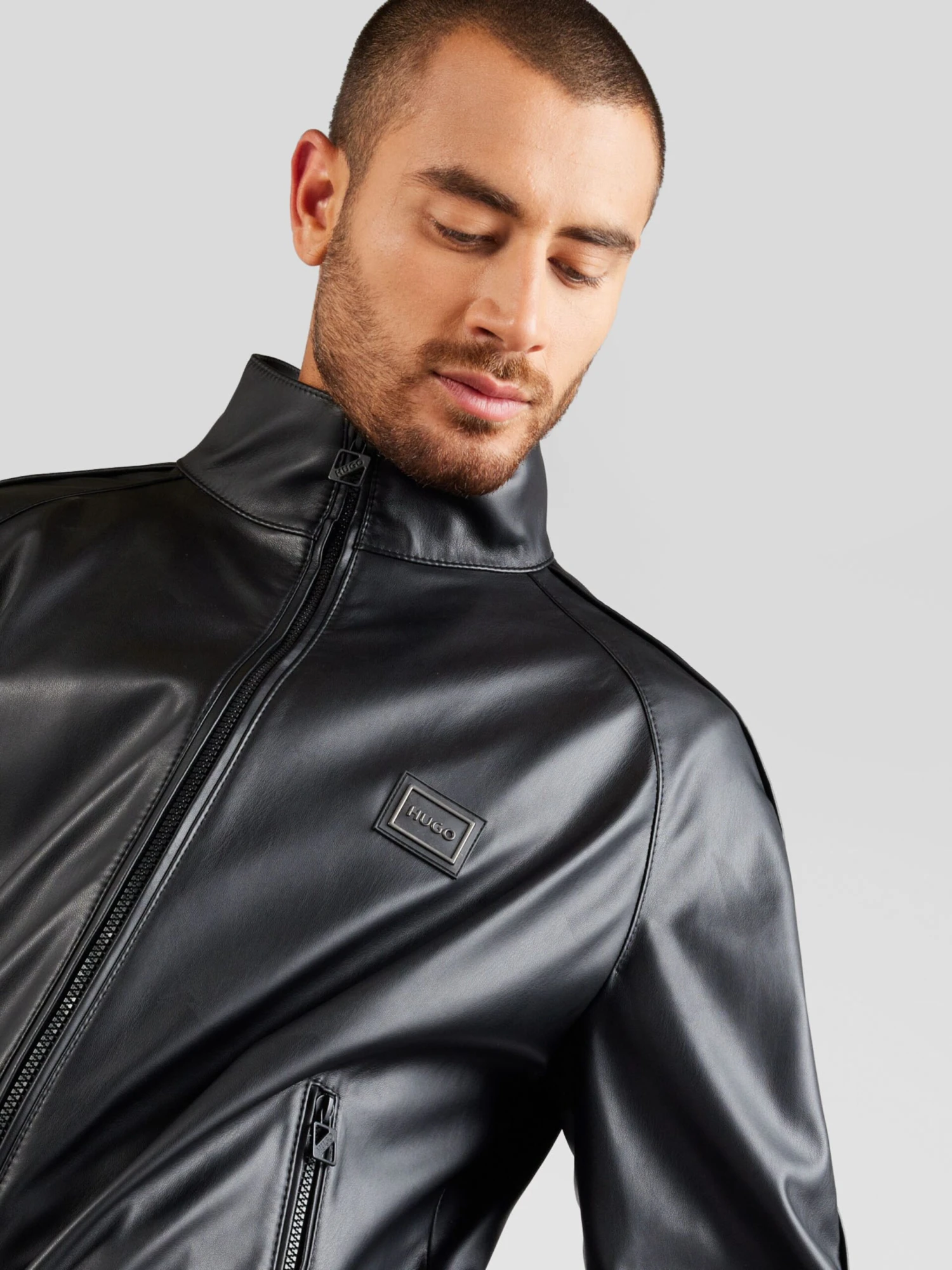 Hugo Leren Jassen Tussenjas Urando Heren Zwart 4 Hugo Leren Jassen Tussenjas Urando Heren Zwart - Afbeelding 2